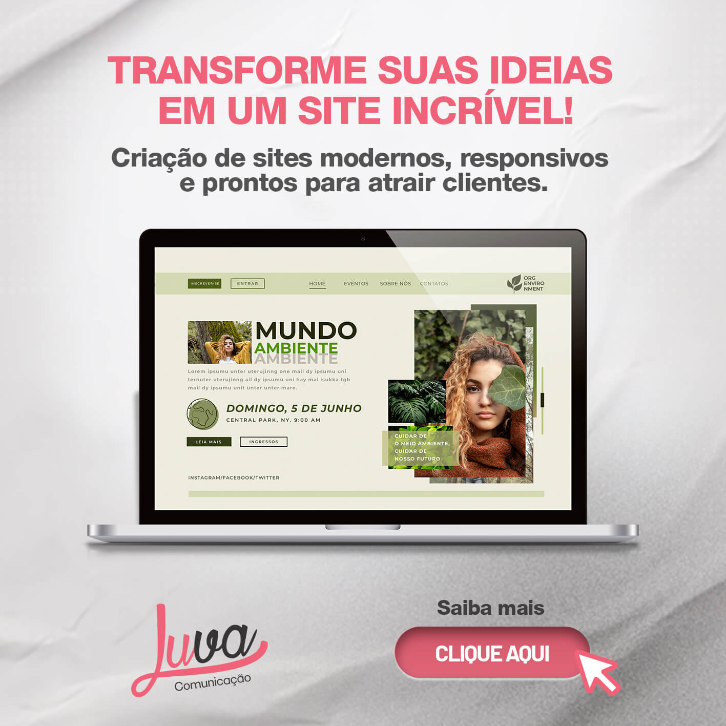 anuncio site Luva Comunicação